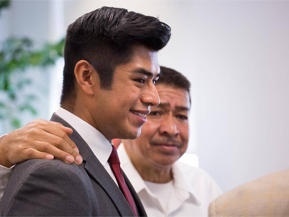 Eric Resendiz with his father.